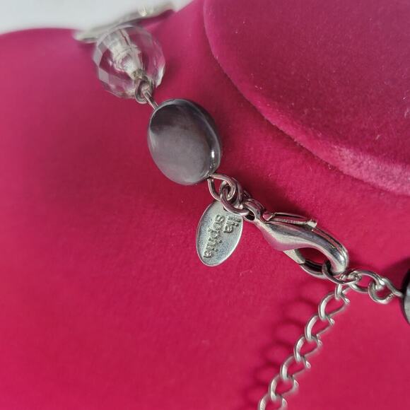 Lia Sophia "BUNGALOW" Abstract Retro Mother-of-Pearl Resin Beads 36" Necklace - Picture 4 of 4